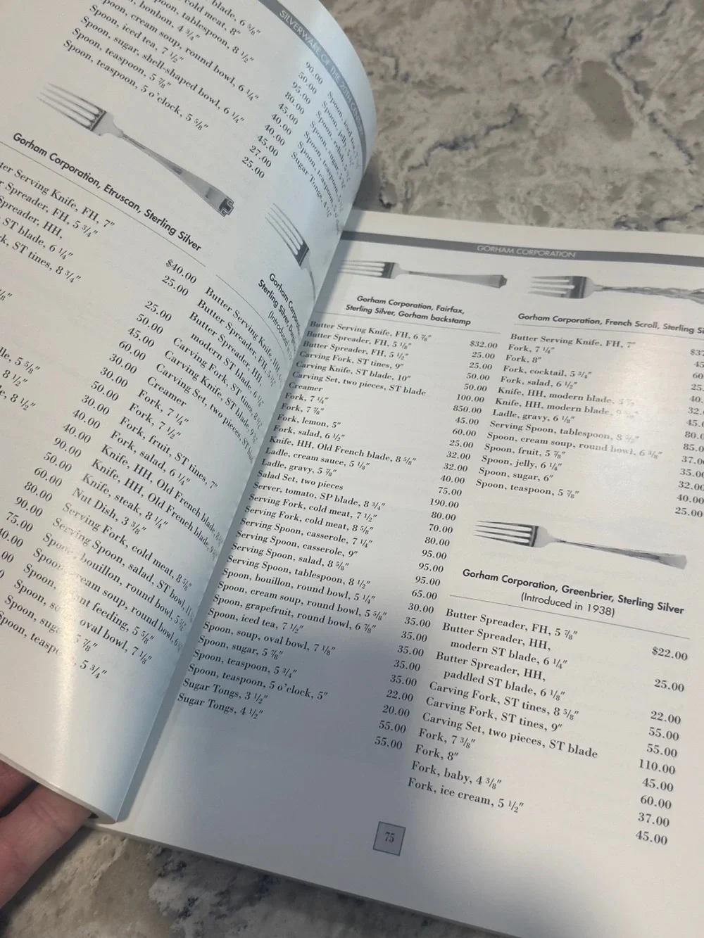 Silverware Book - Brown Cover price book
